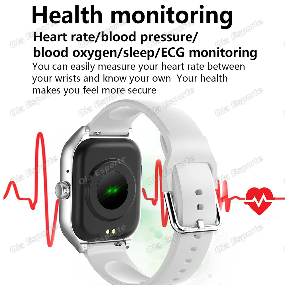 Smart Watch Men 2.01'' AMOLED Screen Waterproof Multiple Sport