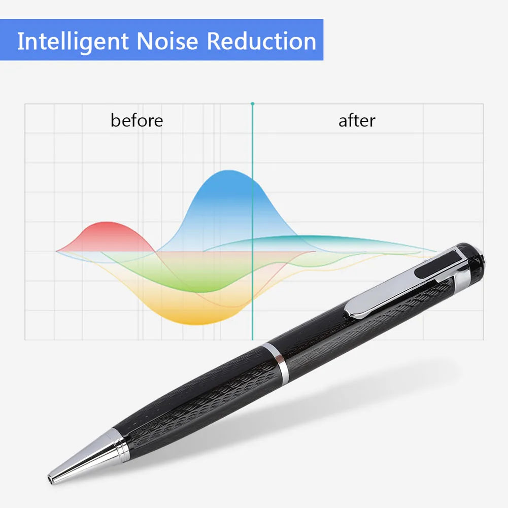 Pen-Shaped Continuous 12-Hour Digital Voice Recorder 192kbps