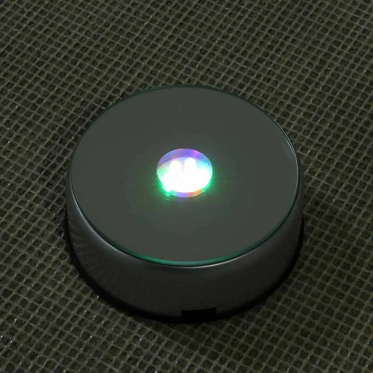 7 LED Light Colorful Luminous Base  Electric Light Rotating Base Display Stand Crystal Light Base Ornament with Adapter