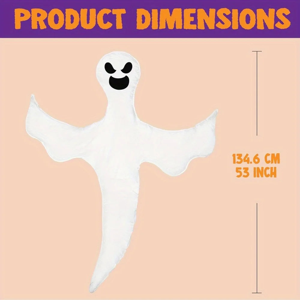 53''Halloween Bendable Tree Wrap Ghost Decoration for Halloween Outdoor