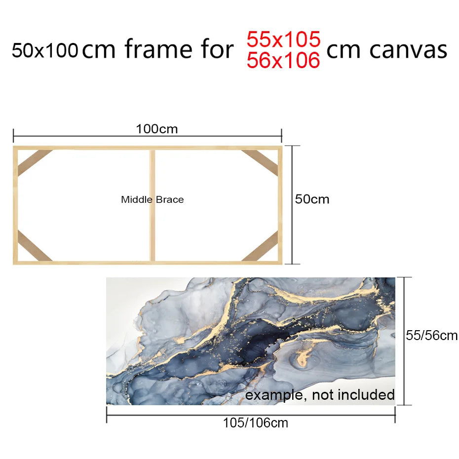 45x95 50x100cm Canvas Frame Wooden Frames Wooden Photo Oil Painting Canvas Diamond Painting Frames Canvas Wood Wall Frame
