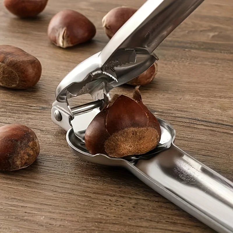 2In1 Chestnut Opener Machine Chestnut Clip Walnut Pliers Sheath Cutter Nut Cracker Sheller Kitchen Tool Walnut Clip Accessories
