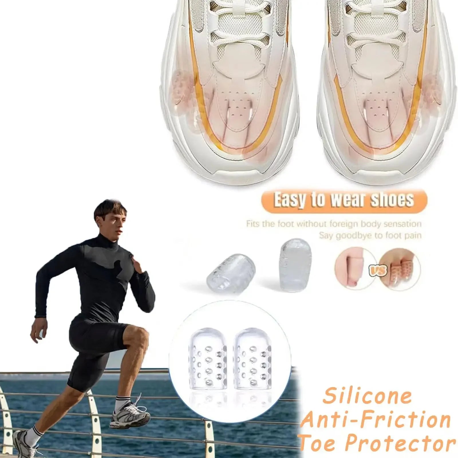 60/40/20pcs Toe Protectors Silicone Gel Caps Unisex Toe Cover for Corns Calluses Blisters Pain Relief Soft Toe Sleeves Cushions