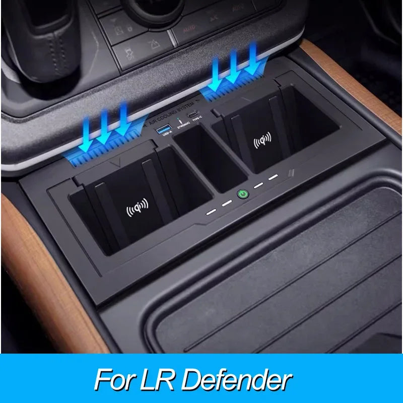 1pc Wireless Charger Wireless Charging Phones For Land Rover For Defender 90 110 2020-2023 Durable High Quality