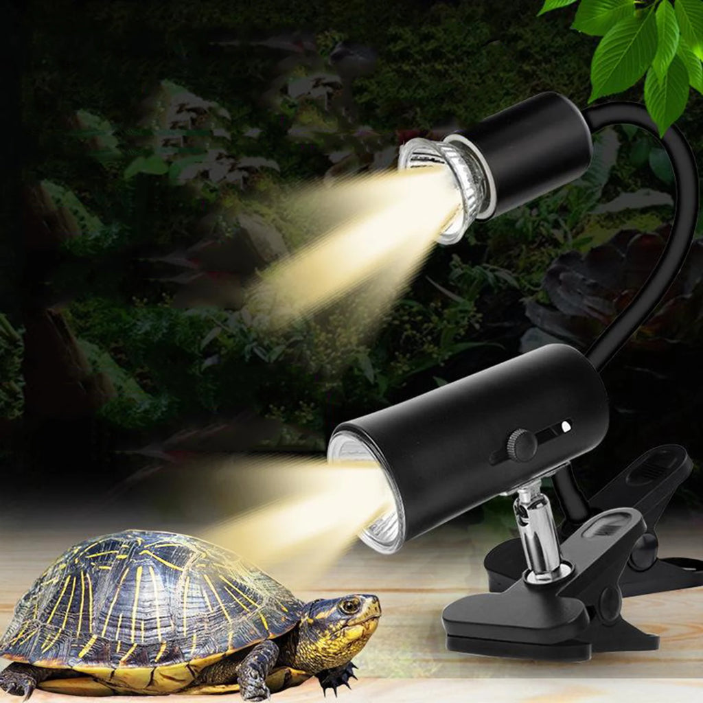 25/50W UVA+UVB Reptile Lamp Turtle Heating Lamp Mini Pet Heat Bulb Amphibians Lizards Temperature Controller Light