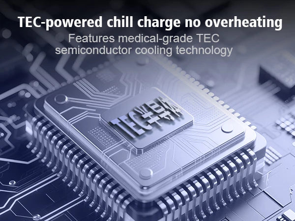 3-in-1 Magnetic Wireless Charger Stand with TEC Semiconductor Cooling, 15W for iPhone 17 16 15 14 13 12, iWatch & for AirPods