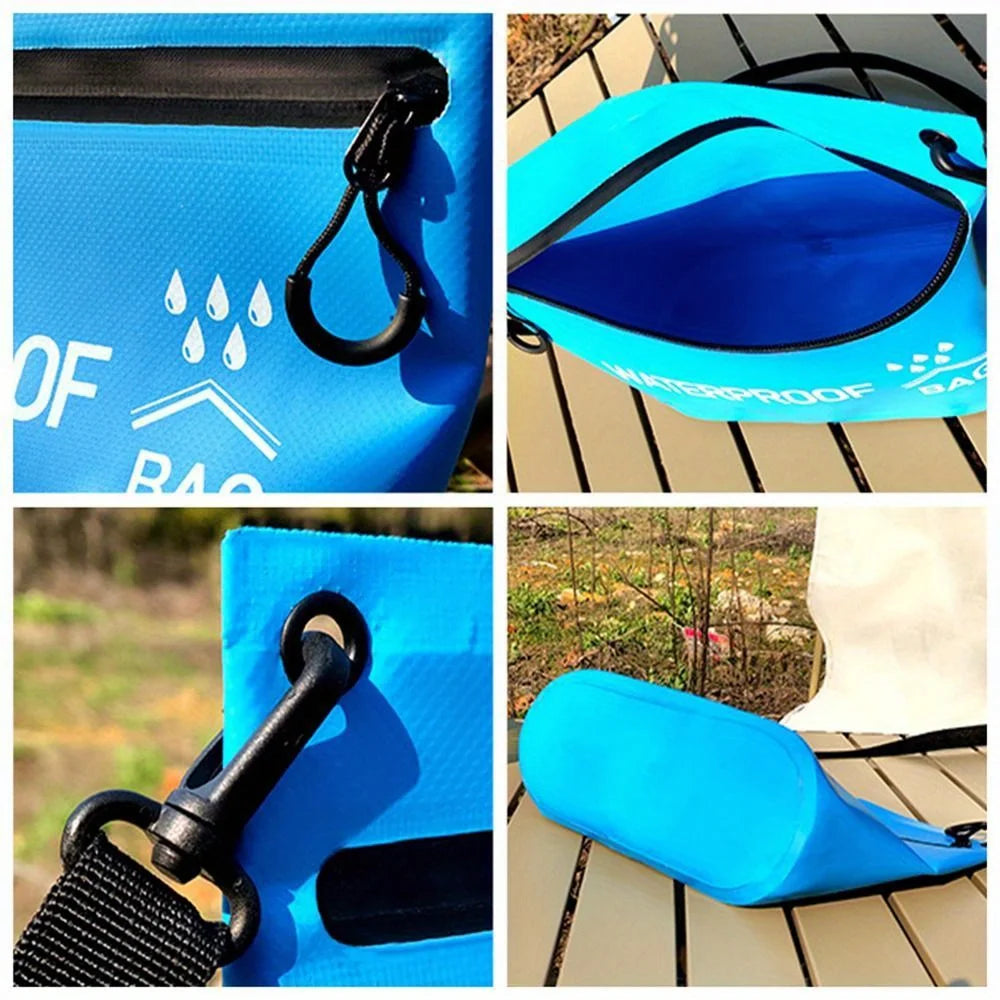 1pc Wash Sack Dry Bag Durable Swimming Rafting Kayaking Travel Zipper Handbag River Trekking Floating Boating Swimming Bag