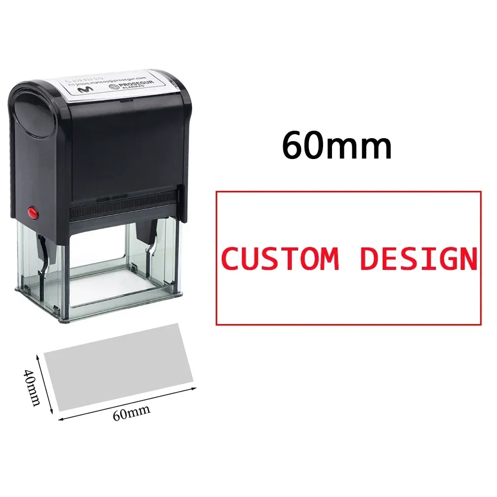Custom Self-Inking Stamp Customized LOGO Self-Inking Business Address Wax Seal Name Letter Handicrafts Personalize Rubber Stamps