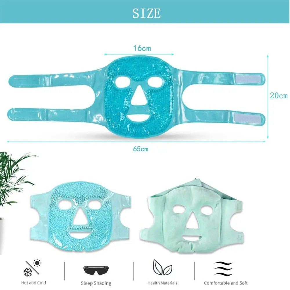 Relieve Fatigue Ice Gel Eye Face Mask Gel Beads Compress Reusable Sleep Mask Reduce Face Puff Cold and Hot Heat Skin Care Tool