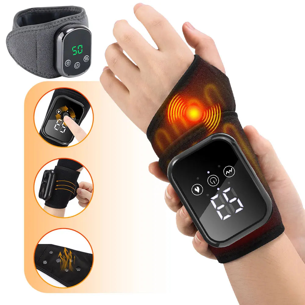 Electric Heating Wrist Massager Wrist Brace Protector Wrap Vibration