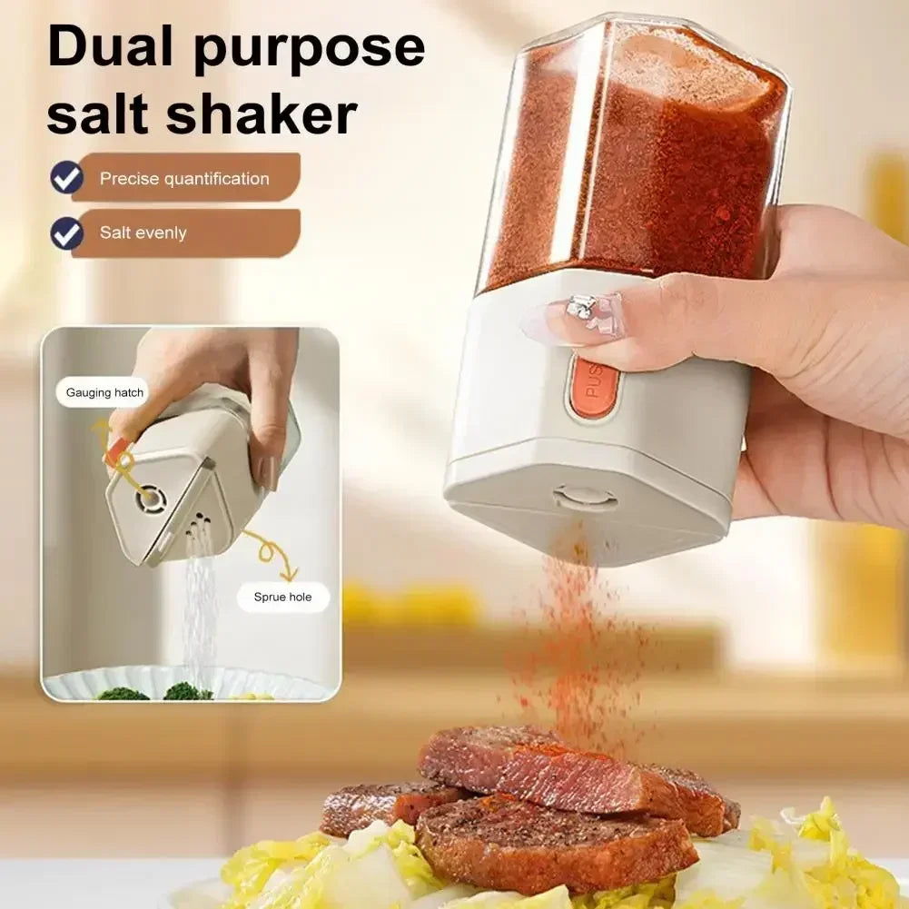2026 New Kitchen Quantitative Salt Bottle Spice Can Pepper Chili Powder Jar Glass Seasoning Tank Sealed Moisture-proof Gadgets