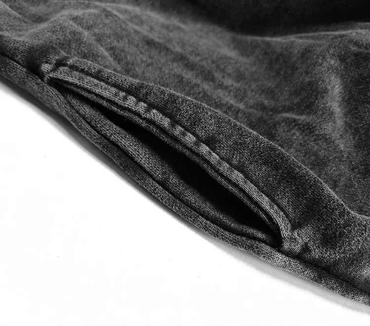 2025 Hip Hop Oversize Hoodie Sweatshirt Men Streetwear Retro Movie Vampurr Cat Graphic Harajuku Washed Black Hooded Pullover
