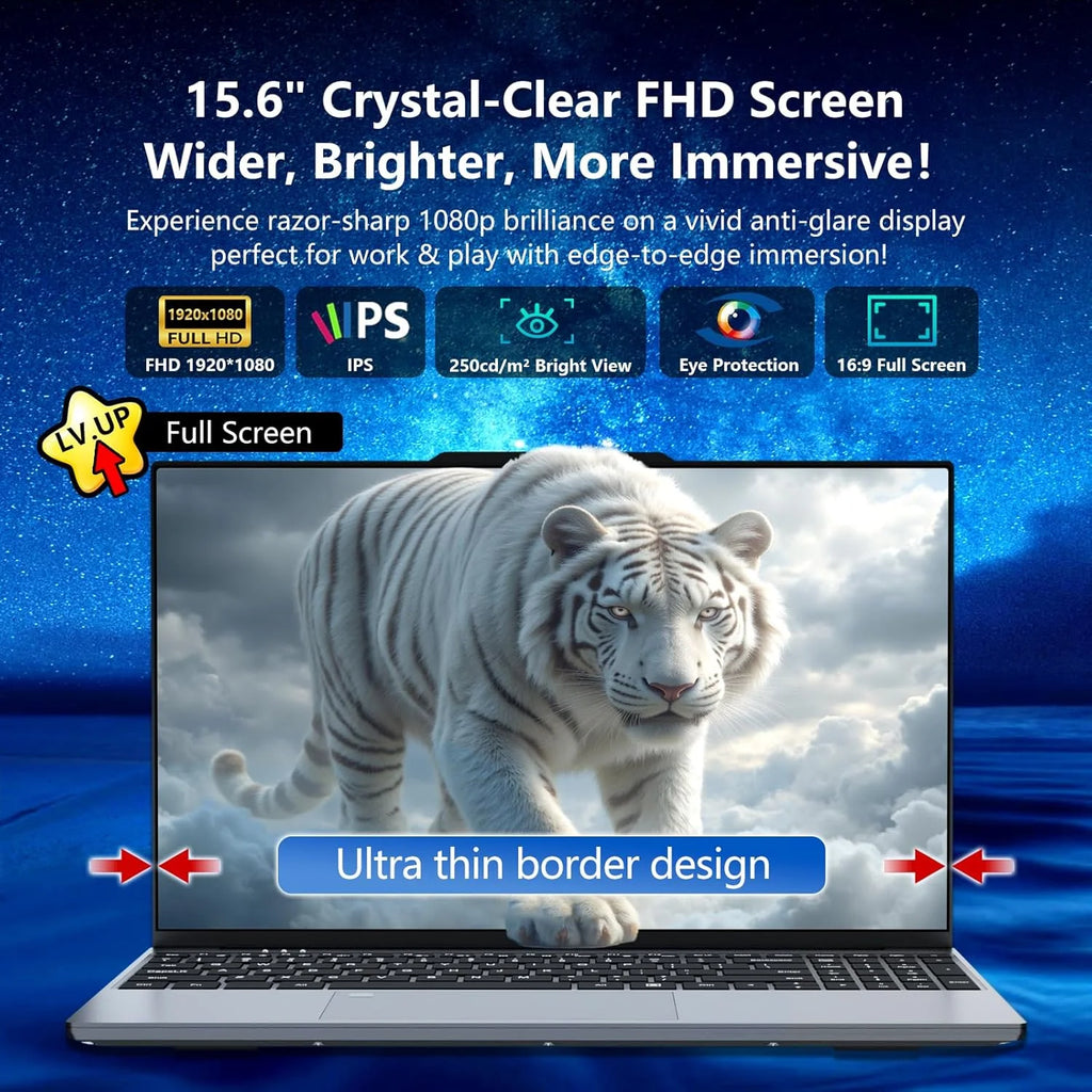 15.6-Inch Intel i9 Laptop, 16GB 1TB SSD
