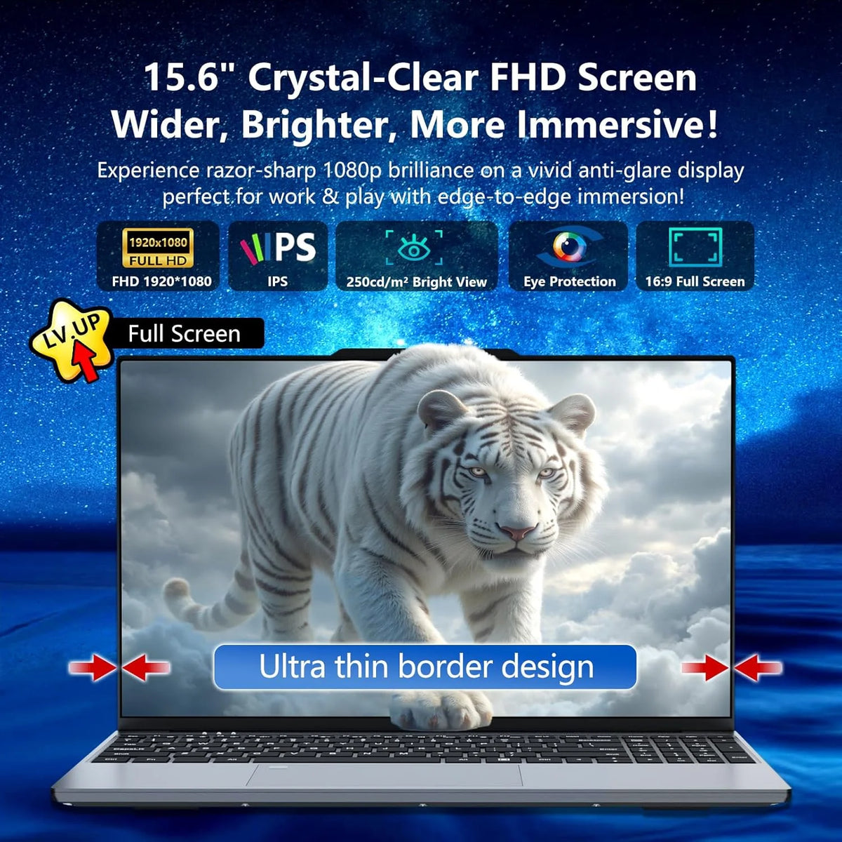 15.6-Inch Intel i9 Laptop, 16GB 1TB SSD