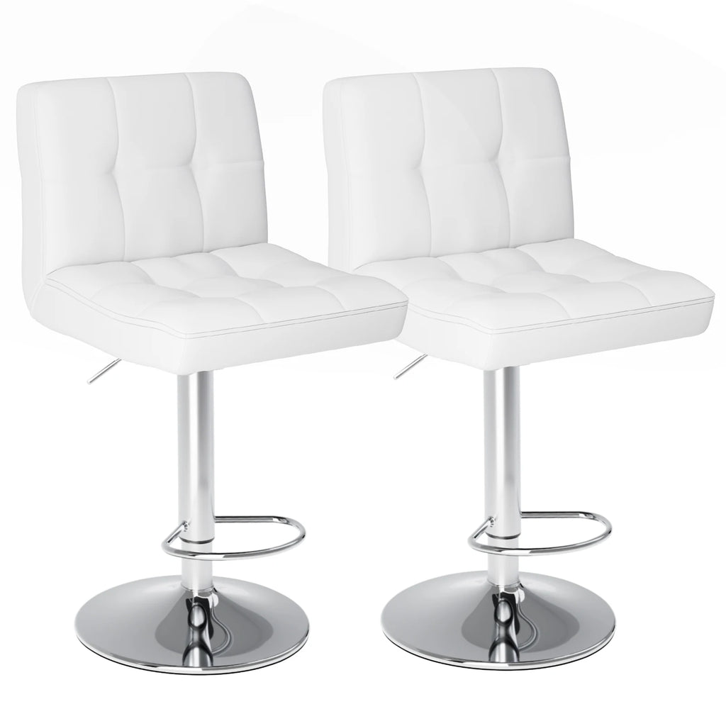 JHK PU Leather Bar Stools Set of 2