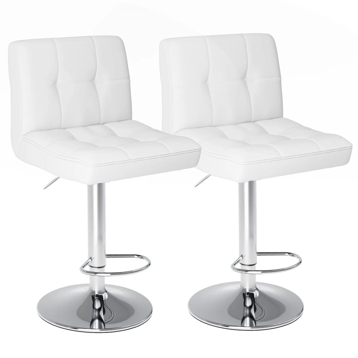 JHK PU Leather Bar Stools Set of 2