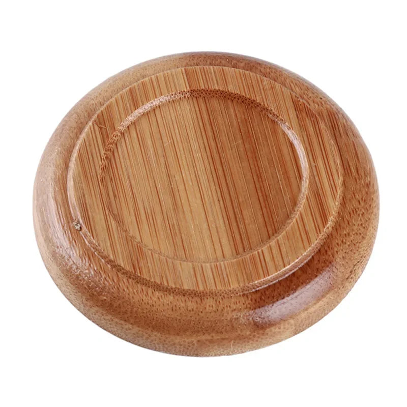 6PCS Round Shape Bamboo Coaster Cup Rest   for Glass Cups Tea Cup Coffe Mug Bottle Water Holder Natural Home Decor