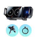 Foldable Phone Car Wireless Charger Mount Electric Clamping Rotation Universal Phone Holder For Galaxy Z Fold iPhone Xiaomi Pad