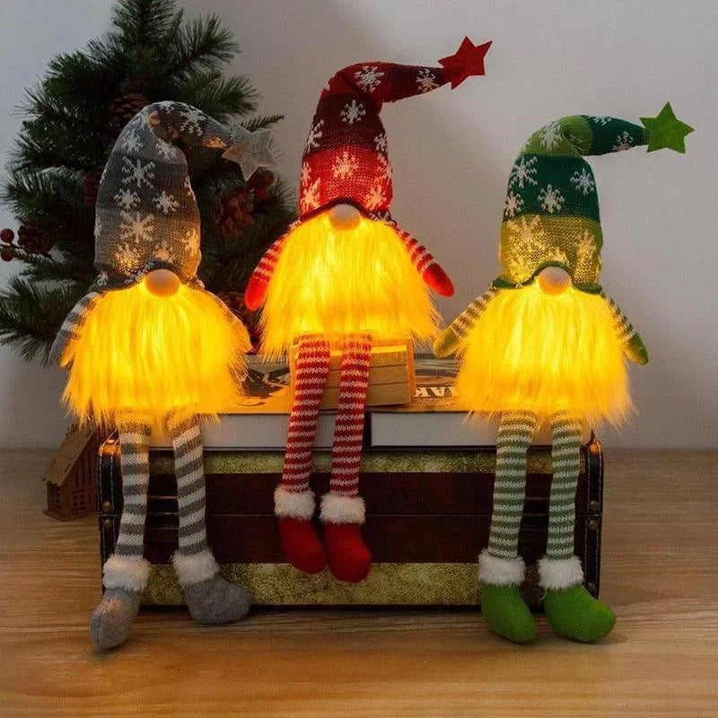 Glowing Plush Faceless Doll Christmas Ornaments Luminous Home Christmas Decor Navidad Natal New Year 2026