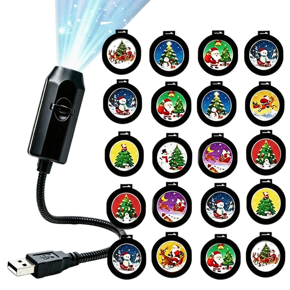 USB Projector Light Christmas Halloween Ghost Skull Night Light