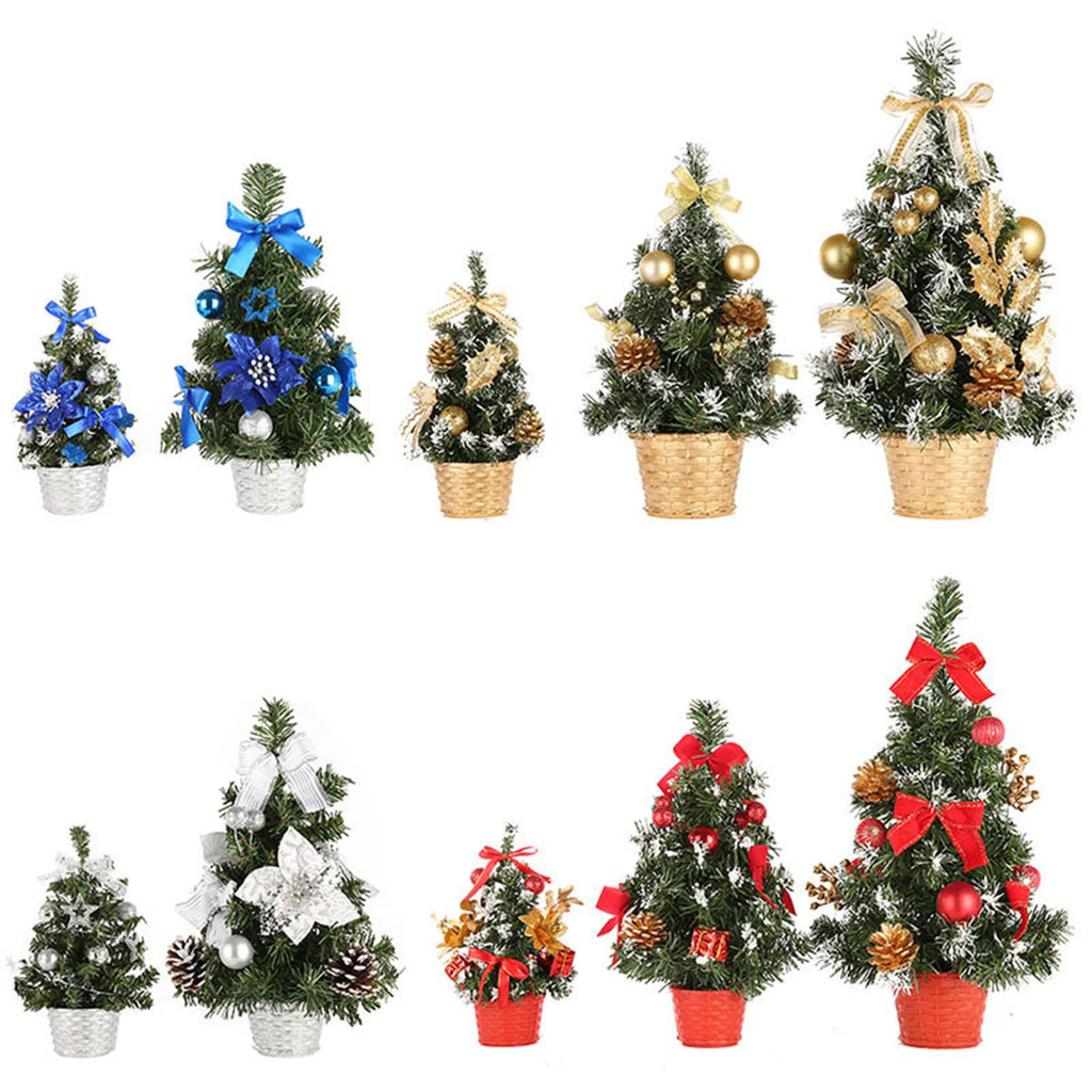 Mini Tabletop Christmas Tree Home Christmas Small Desktop Decoration Party Ornament Family Christmas Gift Tabletop Ornament