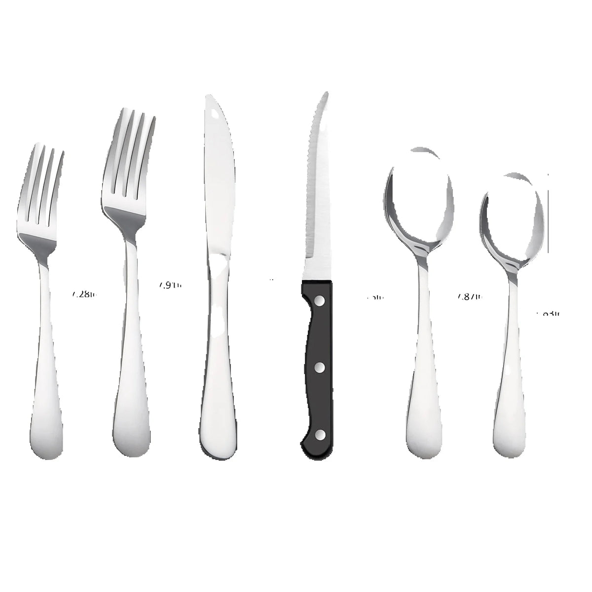 24-Piece Stainless Steel Flatware Set, Service for 4