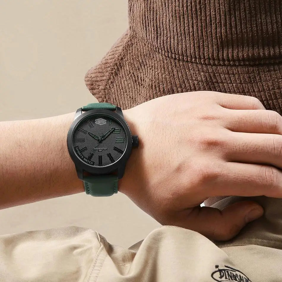 HEROFORCE Casual Outdoor Leather Watch for Men