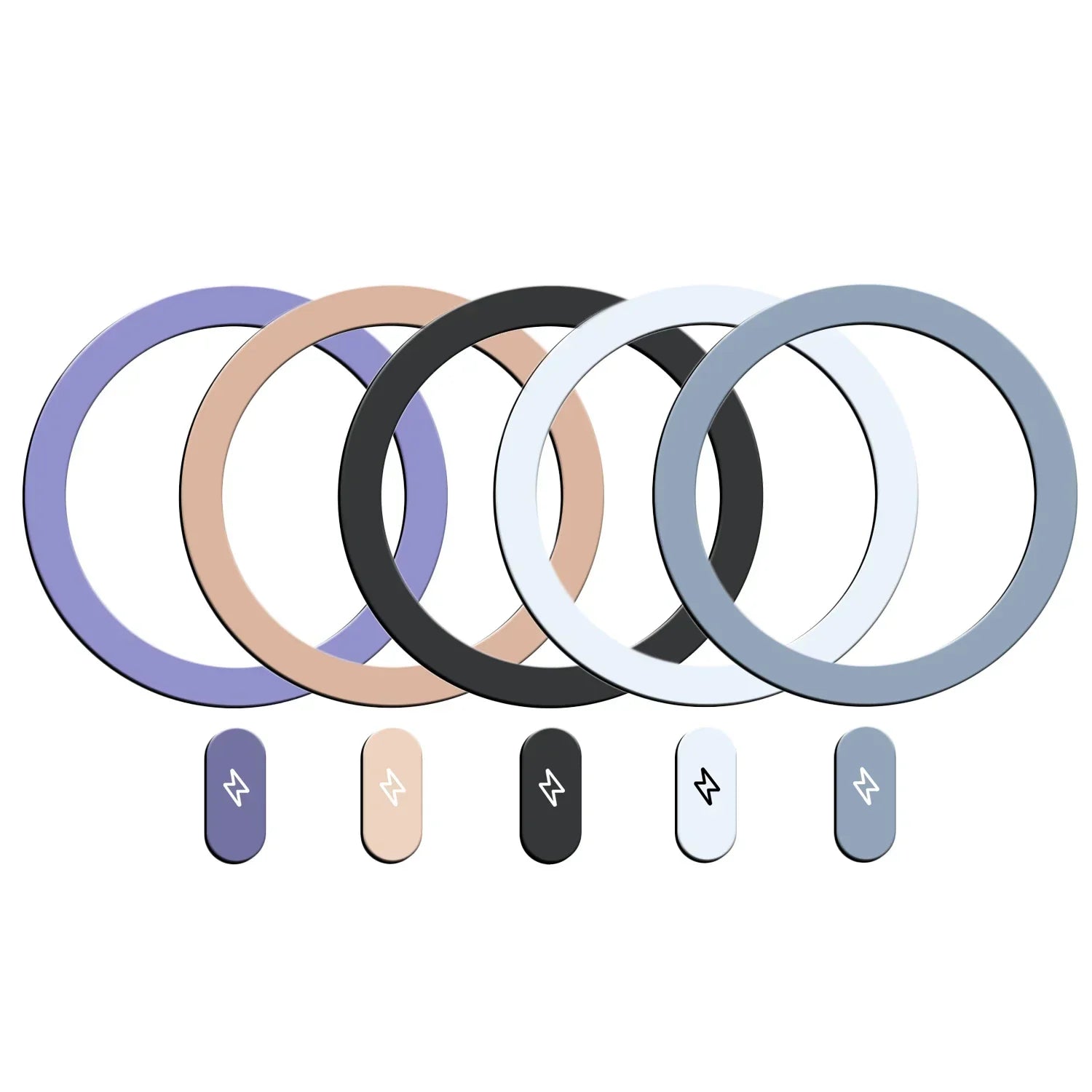 5-1Pcs Universal Metal Plate Ring for Magsafe Magnetic Wireless Charger Iron Sheet Sticker Car Phone Holder for IPhone 15 14 13