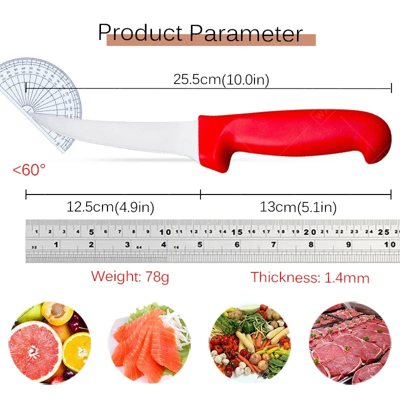 Kitchen Boning Knife Stainless Steel Skinning Carving Knife Meat Butcher Cleaver Utility Slicing Fish Vegetable Fruit Knives