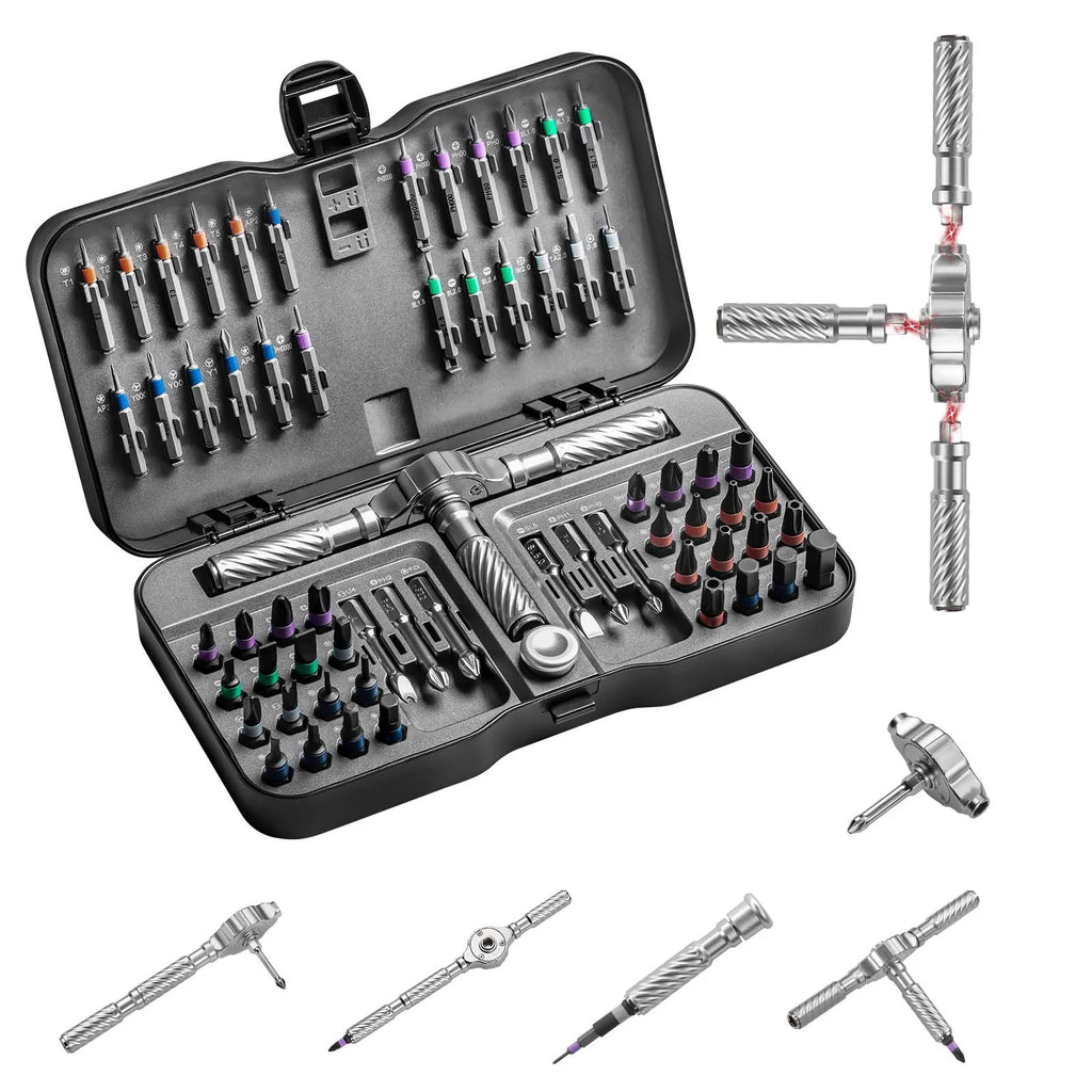 VMAN 66in1 Multifunction Ratchet Screwdriver Set Multi Magnetic