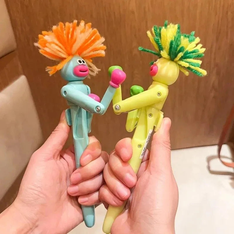 Furry Mechanical Boxing Stress Relief Pen Cartoon Funny Big Mouth