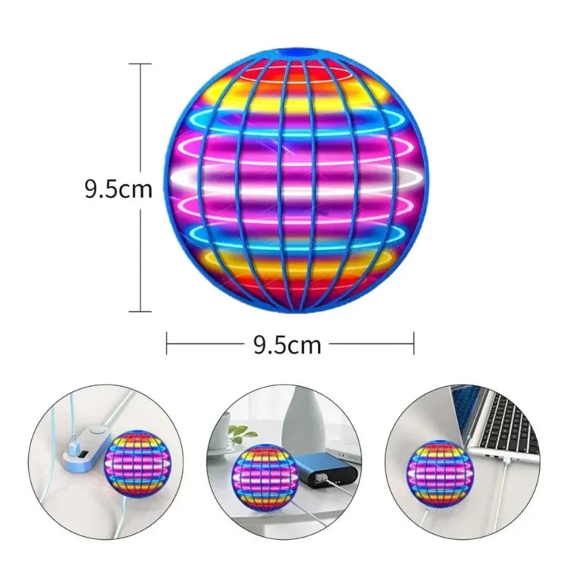 LED Light Up Flying Orb Boomerang Toys Magic Hover