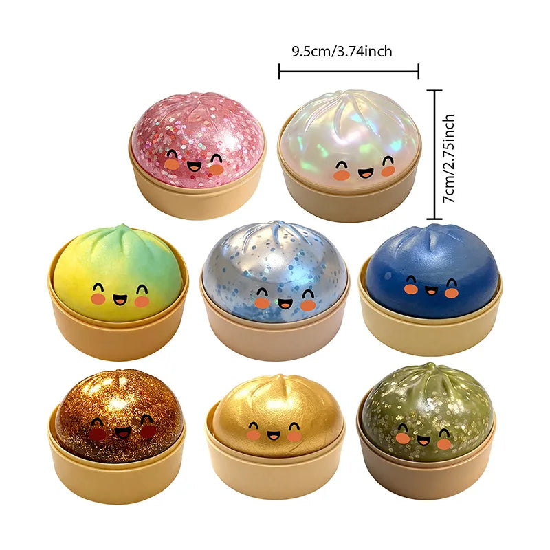 Soft Steamed Buns Pinch Simulation Steamed Bread Desktop Decompression Ornaments Office Relaxation And Pressure Relief Pinch