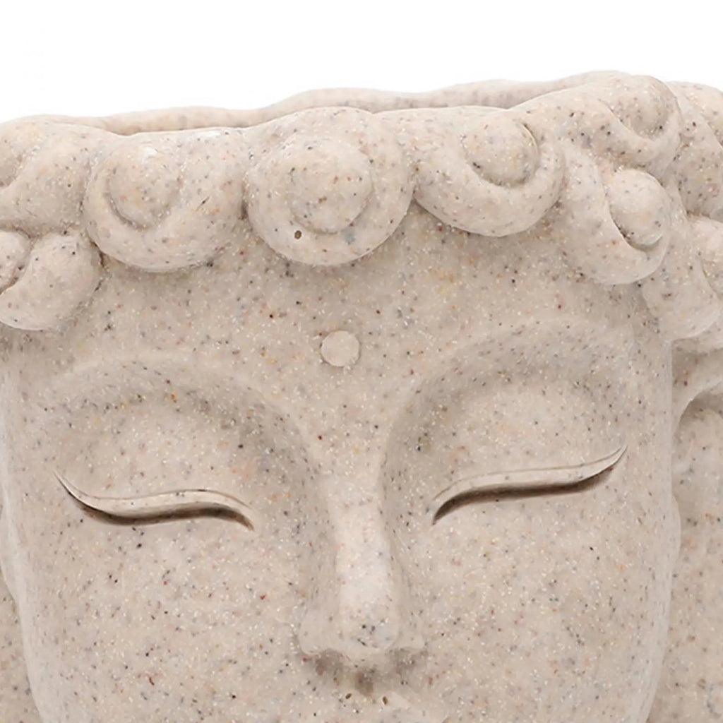 Buddha Head Flower Pot Flower Vase Decors Planters with Drainage Hole Indoor Plants Plant Containers for Kitchen Desk Garden