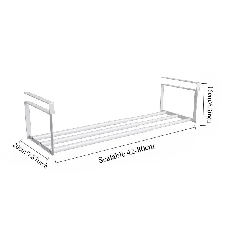 Adjustable Shoe Rack | Space-Saving Layered Organizer For Home Shoe Cabinets | Under-Shelf Shoe Holder With Hanging Basket