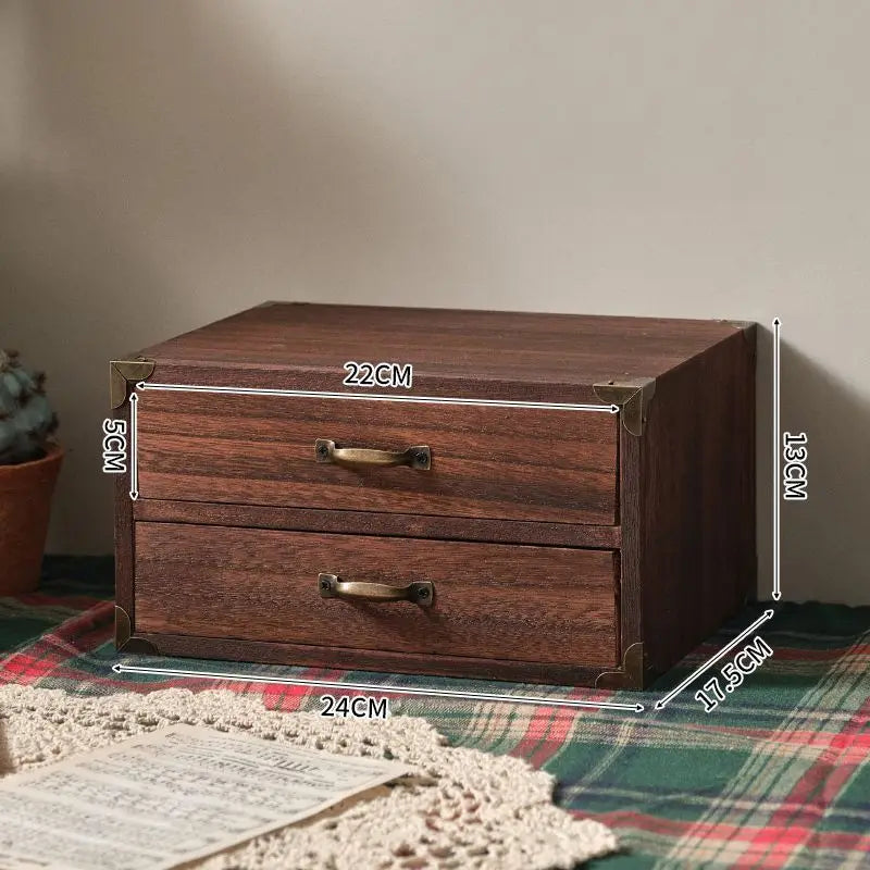 Household storage cabinet multi-layer solid wood storage cabinet wall-side large-capacity storage drawer type organizer kitchen