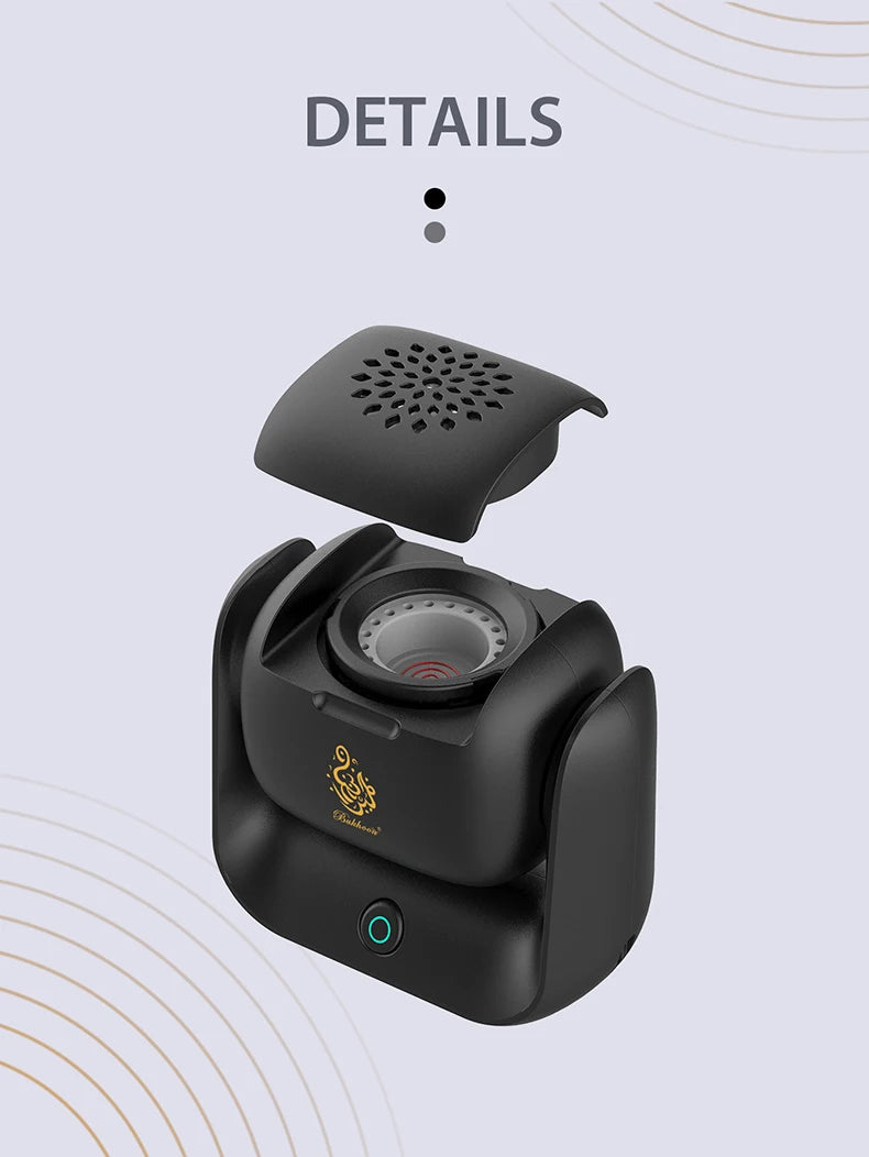 Electronic Incense Burner New Style Rotatable Aroma Machine High Quality Arabian Censer USB Rechargeable Gift Set