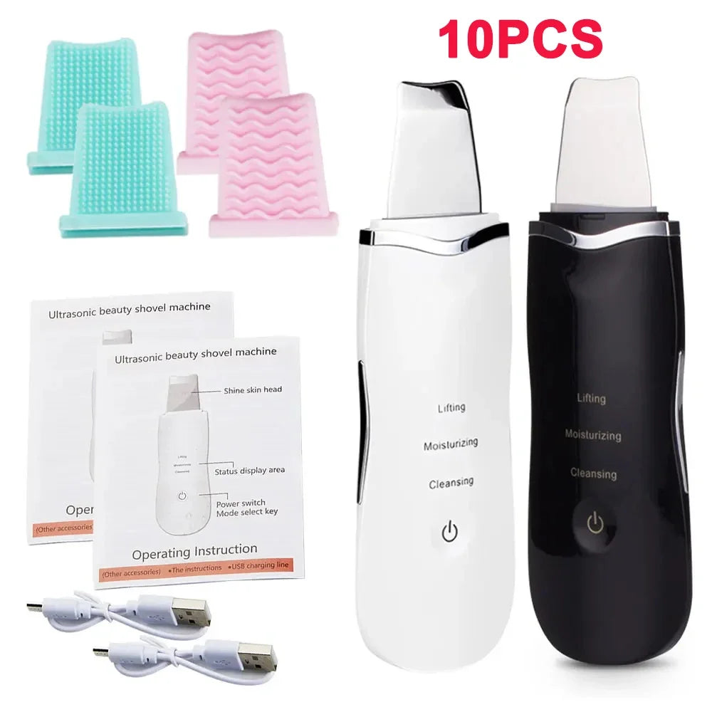 Facial Skin Scrubber Face Spatula Exfoliator Deep Cleansing Blackhead Remover Facial Lifting Cleaning Not Ultrasonic Skin Care