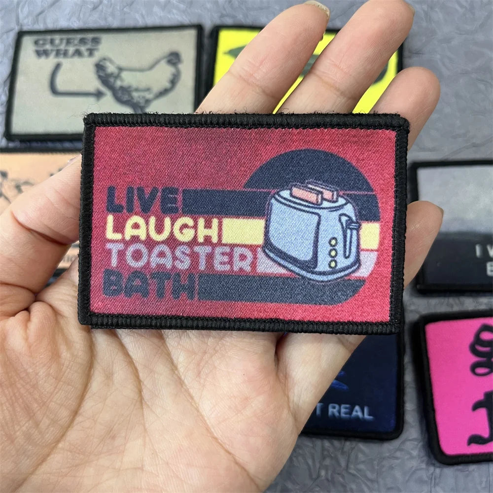 Funny Patch on Clothes Printing Stickers Tactical Equipment Military Accessory Hook and Loop Patches Backpack Appliques
