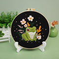 Bird Flower Chinese Wind Embroidery Kit with Instruction Needle Cloth with Pattern for DIY Craft Kit Home Decor
