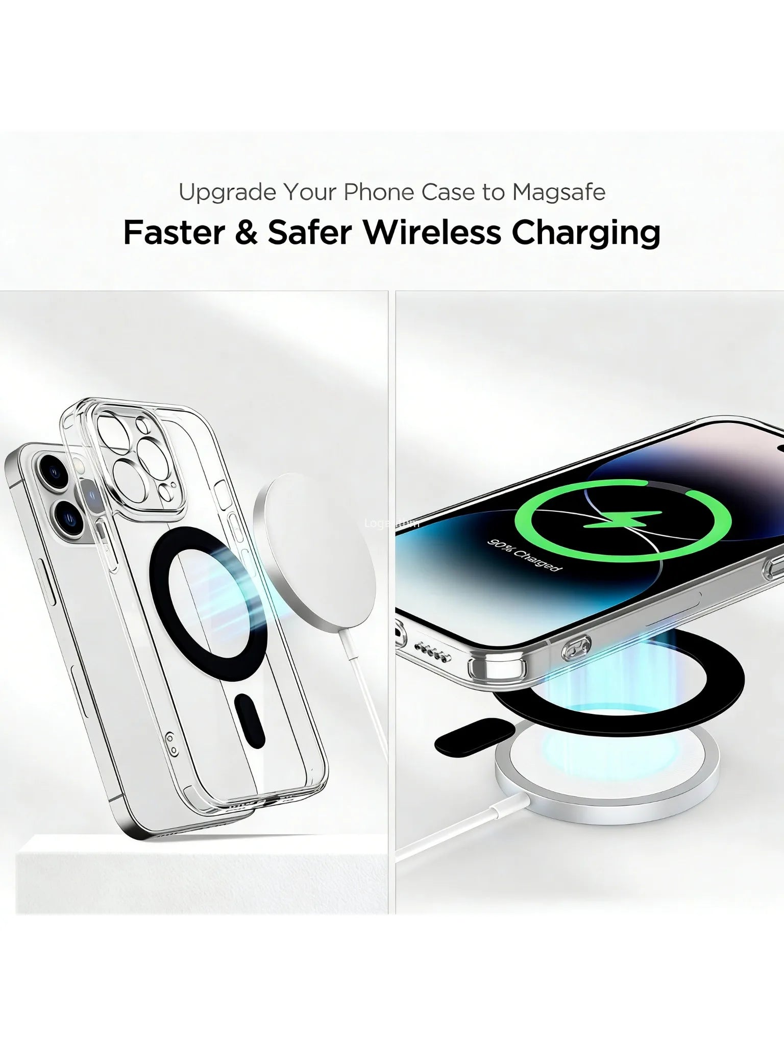 Magnetic Ring Sticker - Magsafe Compatible, Universal Adapter for iPhone 16-12 Series, Samsung Galaxy, Pixel & Phone Cases