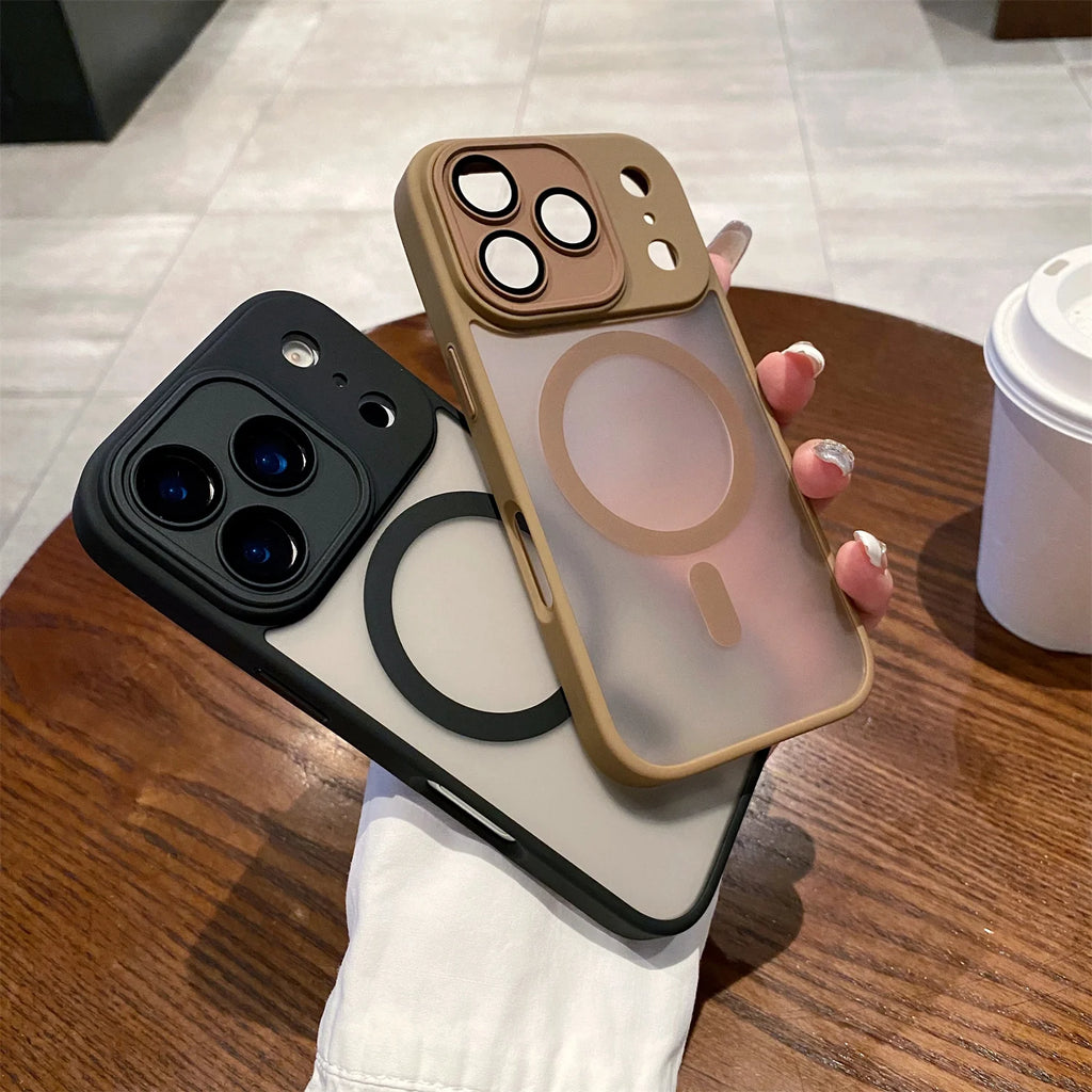 New iphone 17 Pro Max Air Matte Magnetic phone Case For iPhone 16 15 14 13 12 11 Pro Max Plus For Magsafe Wireless Charger Cover