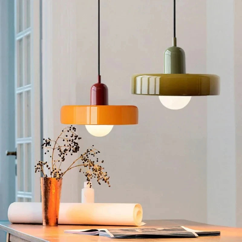 Nordic Retro Glass Chandelier Living Room Dining Room Bedroom