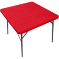 Square Fitted Table Cover Elastic Tablecloth Dining Kitchen Home PartyStretch Spandex Table Top Topper Slipcover