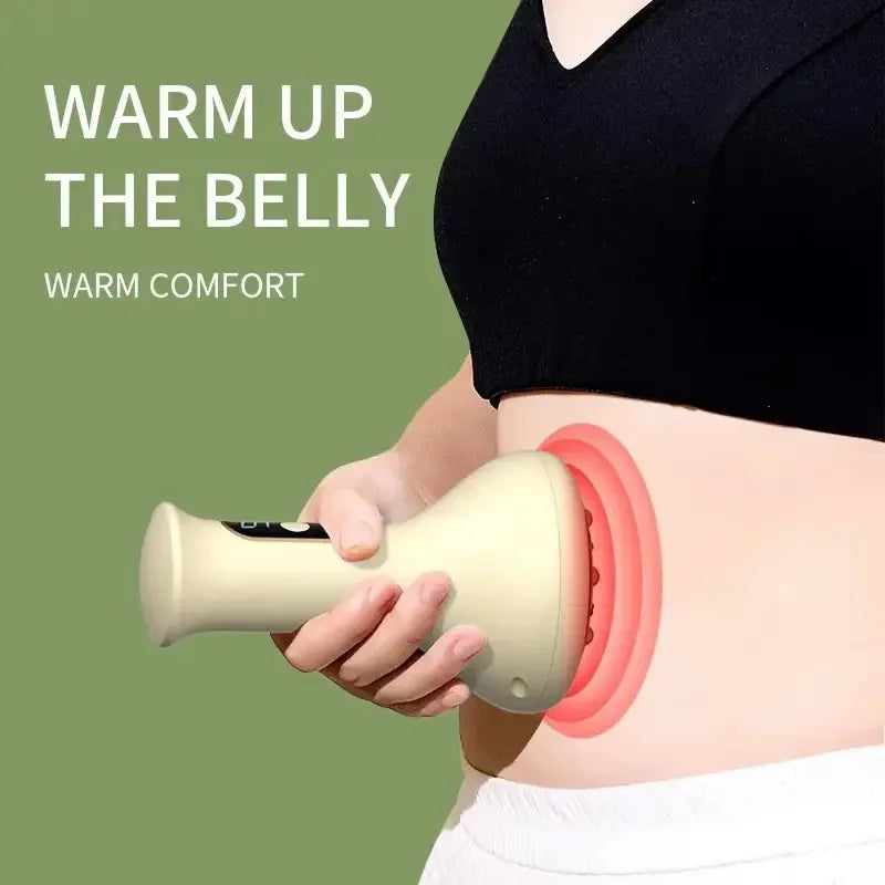 USB Rechargeable Abdominal Massager with Adjustable Scraping Force