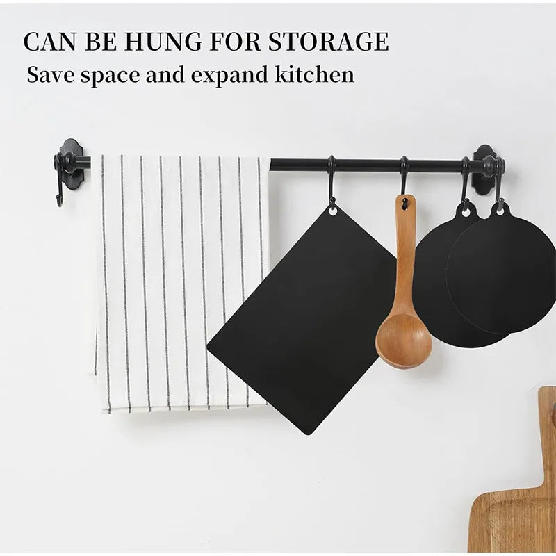 5PCS Induction Cooktop Black Protector Set Heat Resistant Electromagnetic Stove Protection Rectangular Round Mat For Kitchen Pot