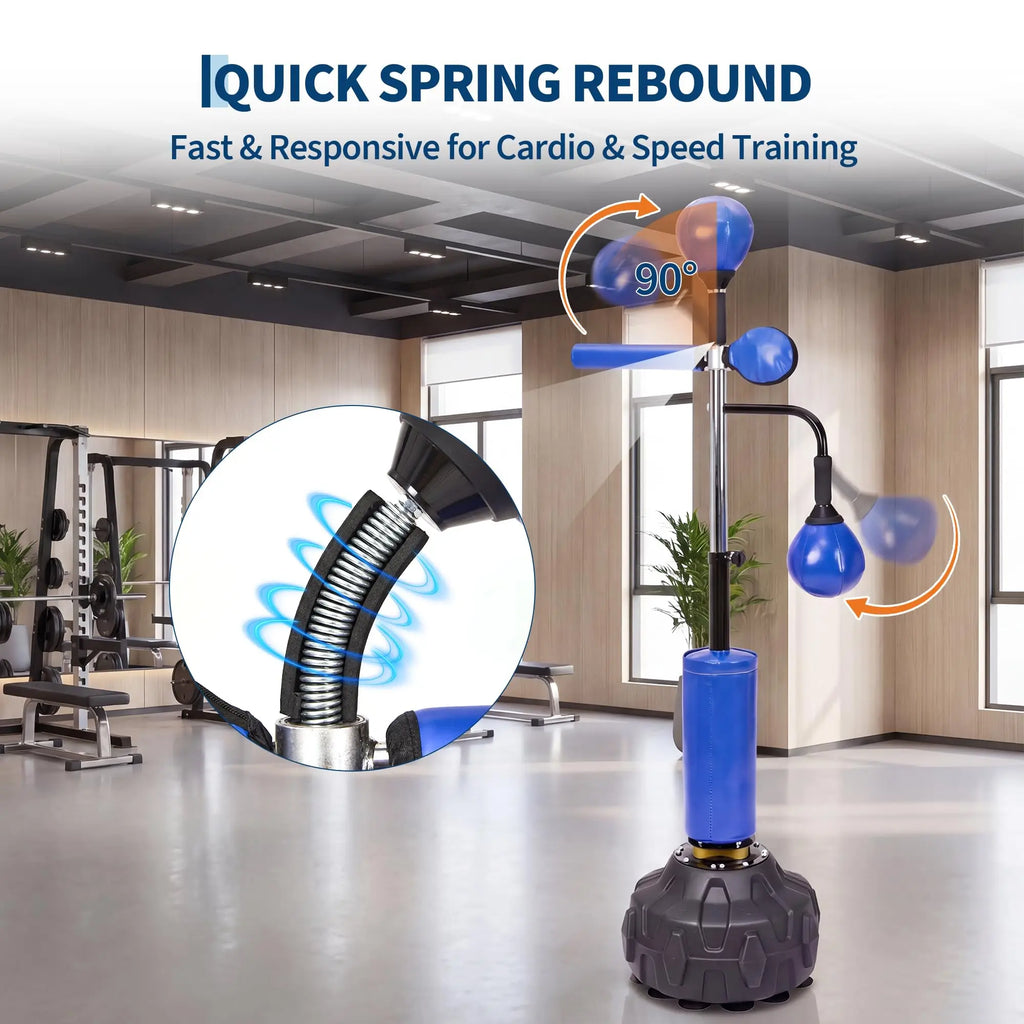 Height Adjustable Freestanding Boxing Bar with Swivel Bar and 2