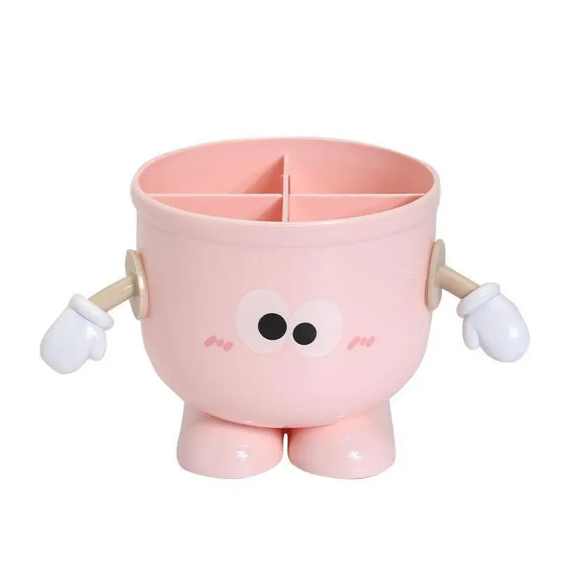 Creative Big Eyes Pencil Holder With Hook Table Stationery Storage Box Pen Holder Rack Student Children Girls Desk Organizer
