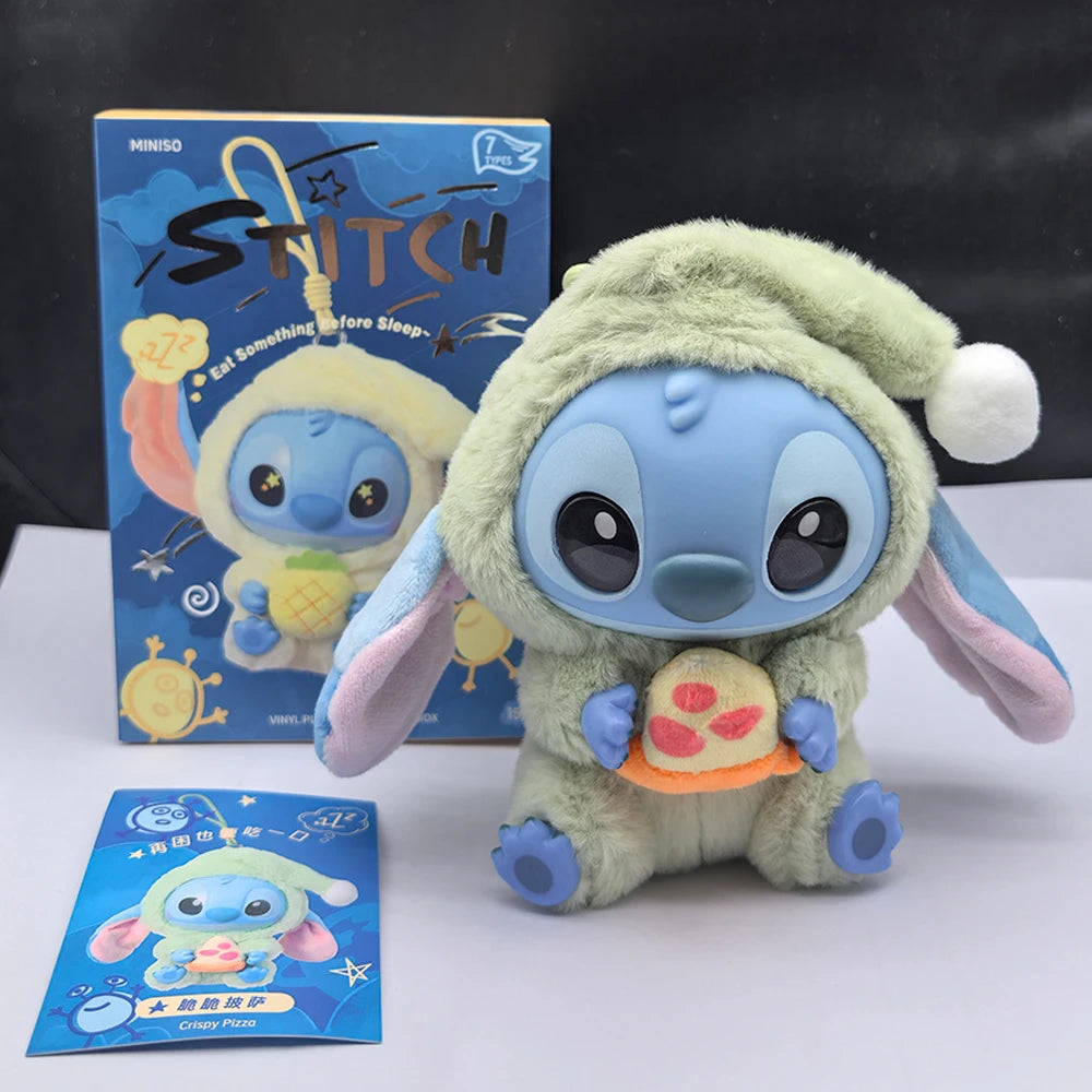 2026 Stitch Eat Something Before Sleep Series Blind Box Plush Dolls Pendant Cute Doll Ornament Mystery Box Surprise Toys Gifts