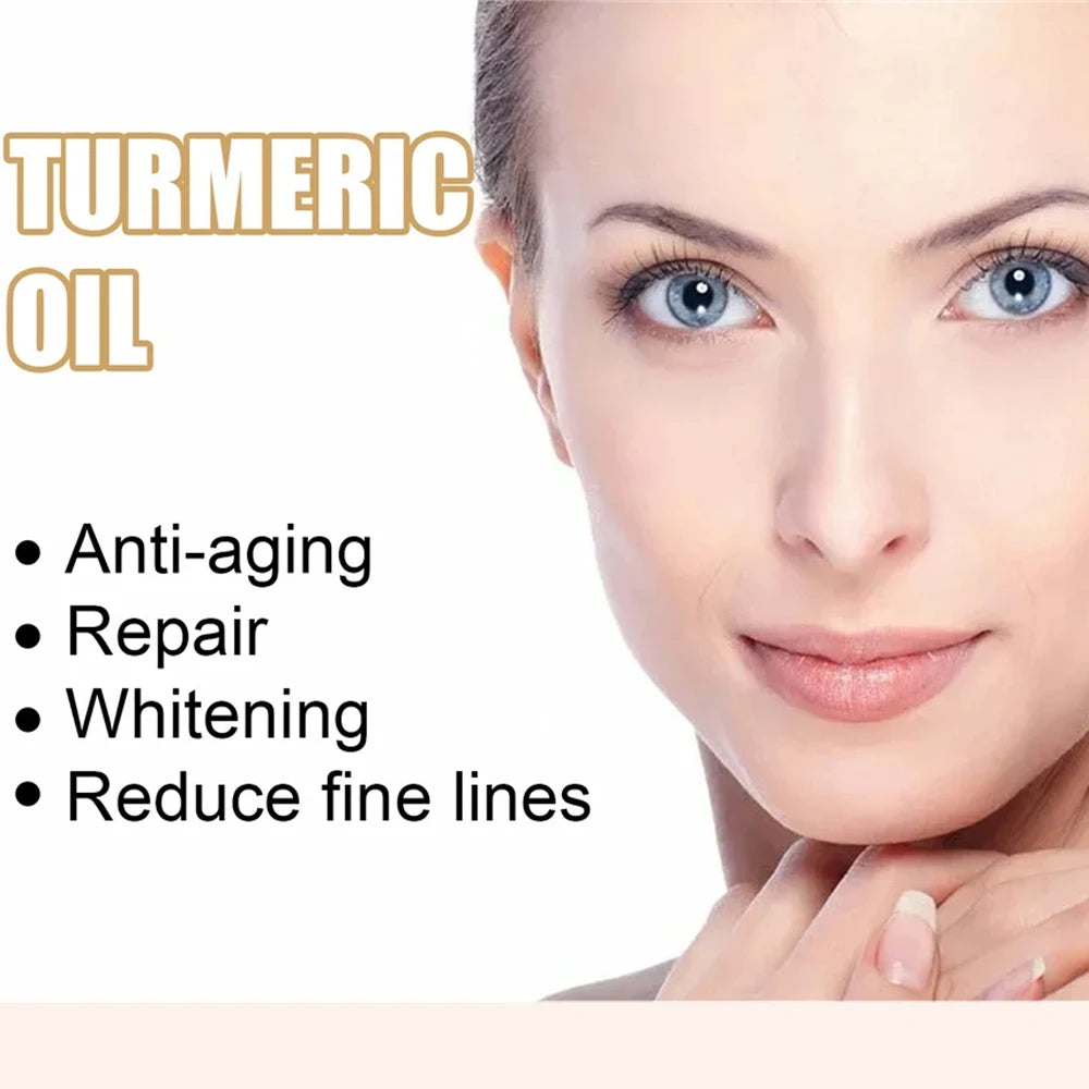 Turmeric Whitening Freckles Serum Remove Dark Spots Melasma Brighten Lighten Melanin Improve Dull Anti-aging Face Skin Care 10ml
